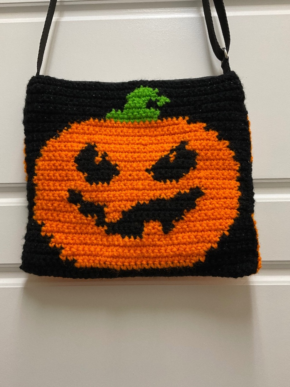 Halloween pumpkin bag handmade crochet